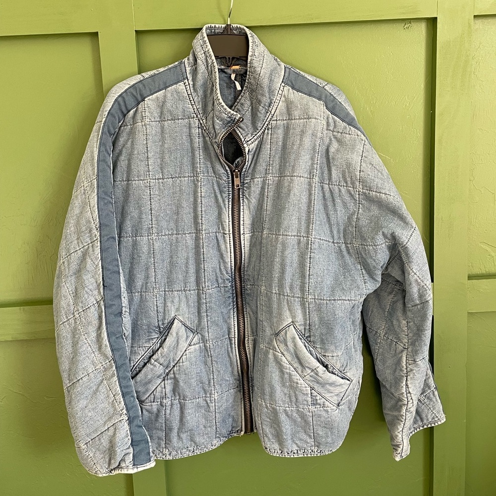 Free people oversized denim jacket